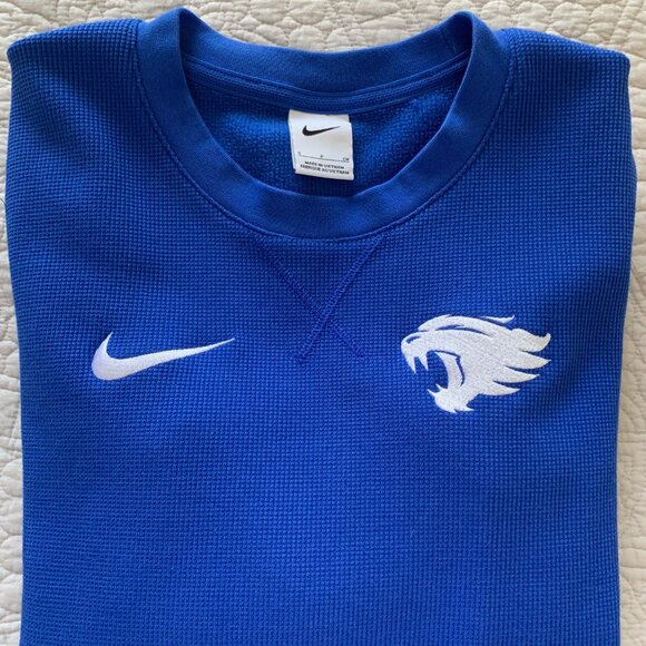 NEW Men's Unisex Nike Royal Kentucky Wildcats College Long-Sleeve Top | SMALL - Picture 4 of 9